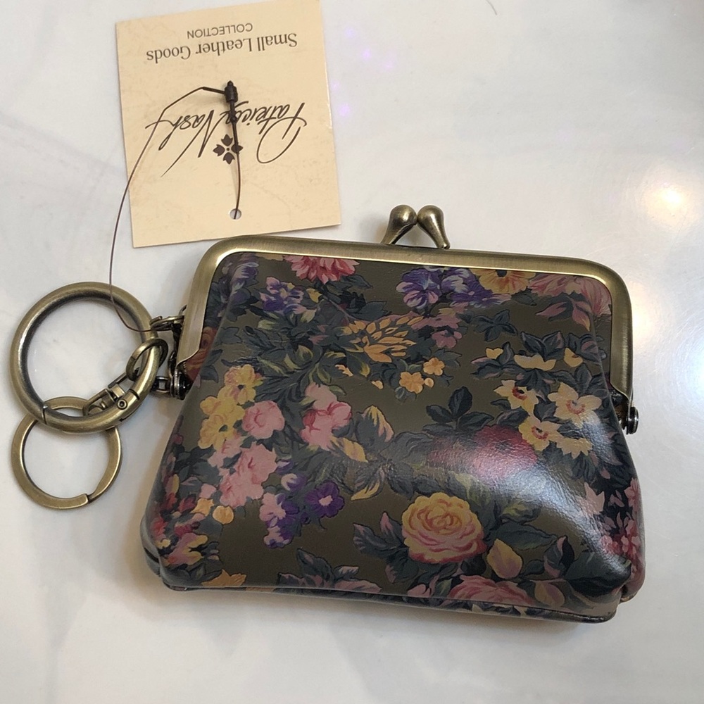 Patricia Nash Borse Leather Coin Purse English Country Print NWT & Card - Picture 16 of 16